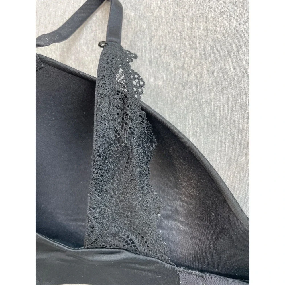 Soma Bra Womens 36B Black Wireless Enbliss Lined Bralette Adjustable Strap